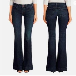 J Brand Lovestory Wide Leg Flare Dark Denim Women's sz 27